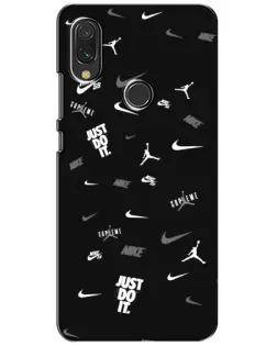 Чохол для Xiaomi Redmi 7 з картинкою «Nike Black Pattern»