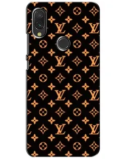 Чехол для Xiaomi Redmi 7 с картинкой «Золотая монограмма LV»