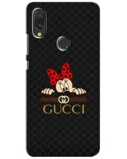 Чохол для Xiaomi Redmi 7 з картинкою «Мінні Маус Gucci — чорний»