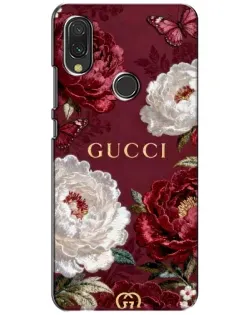 Чохол для Xiaomi Redmi 7 з картинкою «Gucci — бордові троянди»