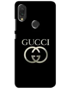Чохол для Xiaomi Redmi 7 з картинкою «Gucci — золото на чорному»