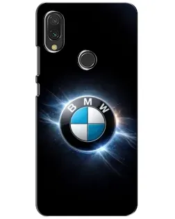Чохол для Xiaomi Redmi 7 з картинкою «BMW — неонове сяйво»