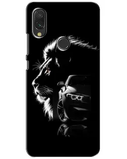 Чохол для Xiaomi Redmi 7 з картинкою «BMW та лев»