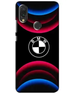 Чохол для Xiaomi Redmi 7 з картинкою «Логотип BMW та неонові дуги»