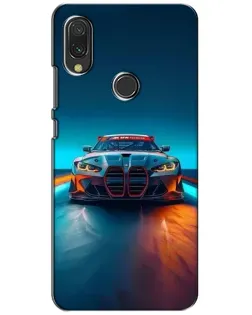 Чохол для Xiaomi Redmi 7 з картинкою «BMW — вогні неону»