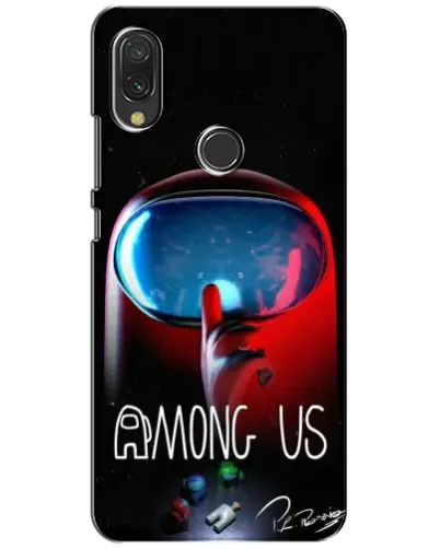 Чохол для Xiaomi Redmi 7 з картинкою «Червоний імпостер — макро»