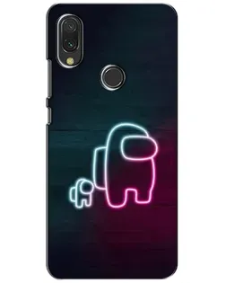 Чохол для Xiaomi Redmi 7 з картинкою «Among Us неон-арт»