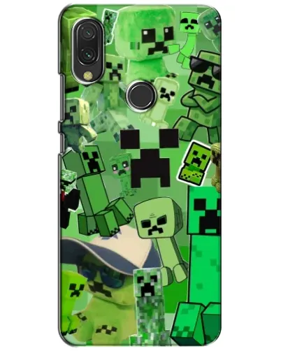 Чехол для Xiaomi Redmi 7 с картинкой «Криперы Minecraft»