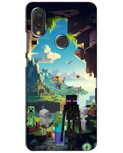 Чехол для Xiaomi Redmi 7 с картинкой «Эндермен в лесу»