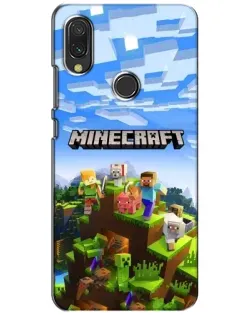 Чехол для Xiaomi Redmi 7 с картинкой «Minecraft классический мир»
