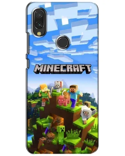 Чехол для Xiaomi Redmi 7 с картинкой «Minecraft классический мир»