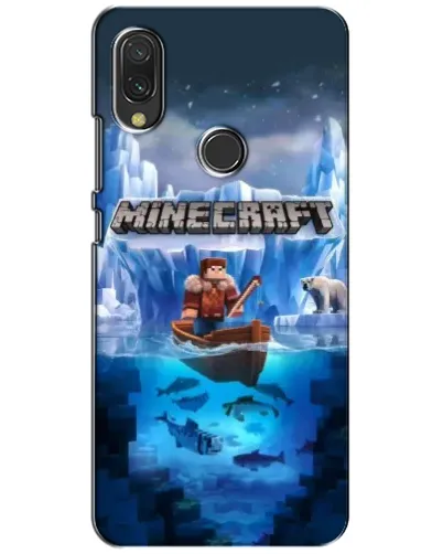 Чехол для Xiaomi Redmi 7 с картинкой «Minecraft ледяной мир»