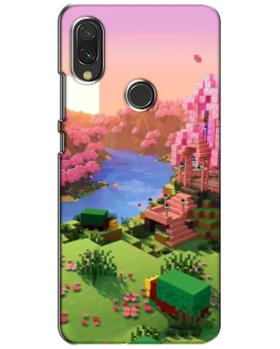 Чехол для Xiaomi Redmi 7 с картинкой «Розовое дерево Minecraft»