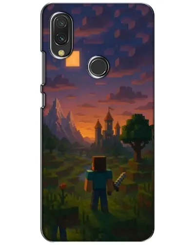 Чехол для Xiaomi Redmi 7 с картинкой «Стив у башни»