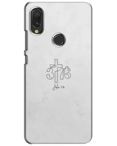 Чехол для Xiaomi Redmi 7 с картинкой «Иоанна 3:16 Крест»