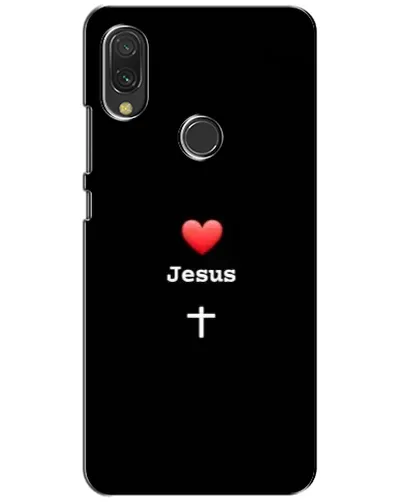 Чехол для Xiaomi Redmi 7 с картинкой «Сердце - Jesus»