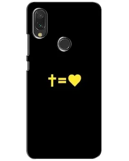 Чехол для Xiaomi Redmi 7 с картинкой «Сердце и Крест»