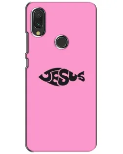 Чехол для Xiaomi Redmi 7 с картинкой «Розовый символ  Jesus»