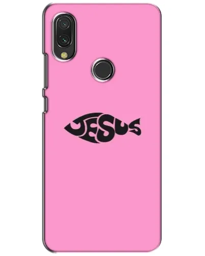 Чехол для Xiaomi Redmi 7 с картинкой «Розовый символ  Jesus»
