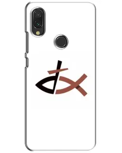 Чехол для Xiaomi Redmi 7 с картинкой «Рыба и крест»