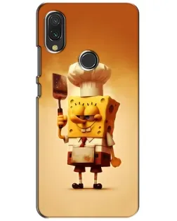 Чохол для Xiaomi Redmi 7 з картинкою «Губка Боб кухар»