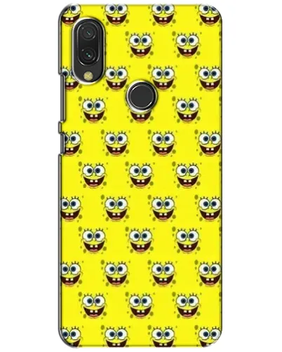 Чохол для Xiaomi Redmi 7 з картинкою «Паттерн Губка Боб»
