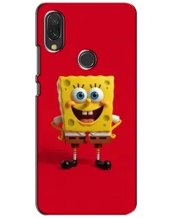 Чохол для Xiaomi Redmi 7 з картинкою «Спанч Боб на червоному»