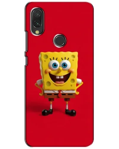 Чохол для Xiaomi Redmi 7 з картинкою «Спанч Боб на червоному»