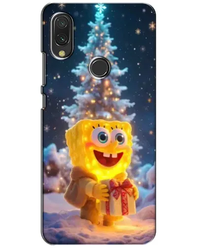 Чохол для Xiaomi Redmi 7 з картинкою «Різдвяний Спанч Боб»