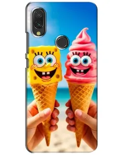 Чохол для Xiaomi Redmi 7 з картинкою «Спанч Боб морозиво»