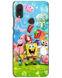Чохол для Xiaomi Redmi 7 з картинкою «Губка Боб та друзі»