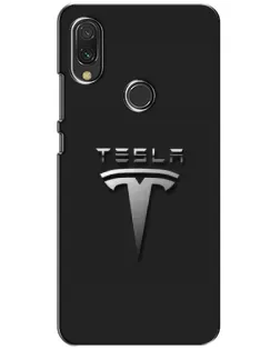 Чохол для Xiaomi Redmi 7 з картинкою «Сталевий логотип Tesla»