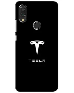 Чохол для Xiaomi Redmi 7 з картинкою «Tesla White Logo»