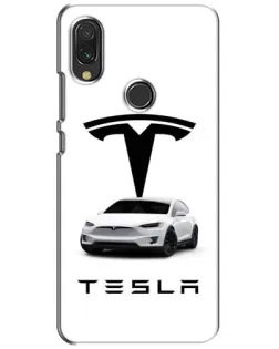 Чохол для Xiaomi Redmi 7 з картинкою «Tesla White Style»
