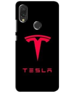 Чохол для Xiaomi Redmi 7 з картинкою «Tesla Red Logo»