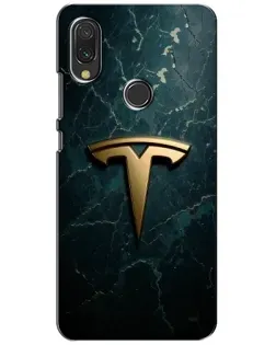 Чохол для Xiaomi Redmi 7 з картинкою «Мармурова Tesla Gold»
