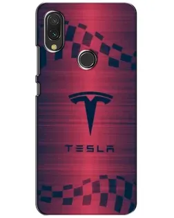 Чохол для Xiaomi Redmi 7 з картинкою «Тесла червоний карбон»