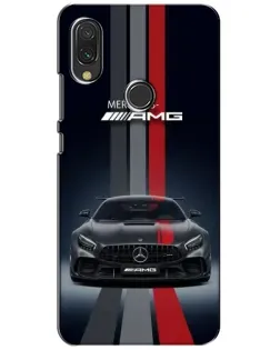 Чохол для Xiaomi Redmi 7 з картинкою «Mercedes — білий карбон»