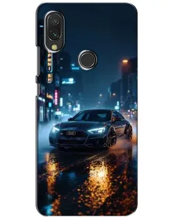 Чохол для Xiaomi Redmi 7 з картинкою «Нічне місто та Audi»
