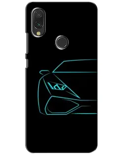 Чехол для Xiaomi Redmi 7 с картинкой «Голубой силуэт Lamborghini» Чехол для Xiaomi Redmi 7 с картинкой «Голубой силуэт Lamborghini»