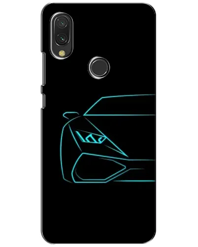 Чехол для Xiaomi Redmi 7 с картинкой «Голубой силуэт Lamborghini» Чехол для Xiaomi Redmi 7 с картинкой «Голубой силуэт Lamborghini»