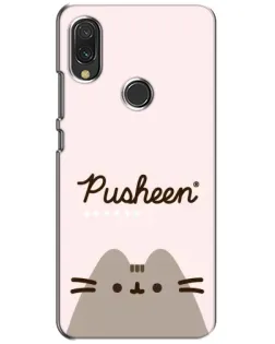 Чехол для Xiaomi Redmi 7 с картинкой «Pusheen логотип»