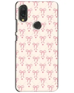 Чохол для Xiaomi Redmi 7 з картинкою «Рожеві бантики Coquette»