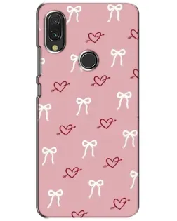 Чохол для Xiaomi Redmi 7 з картинкою «Серця та банти»