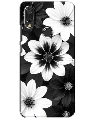 Чохол для Xiaomi Redmi 7 з картинкою «Монохромні айстри»