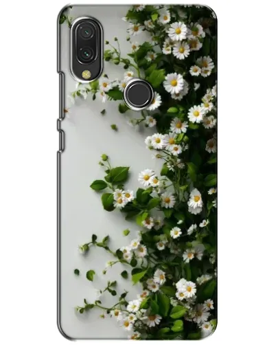 Чохол для Xiaomi Redmi 7 з картинкою «Гілка дрібних білих квітів»