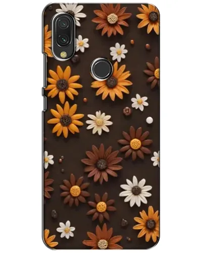 Чохол для Xiaomi Redmi 7 з картинкою «Візерунок з маленьких соняшників»