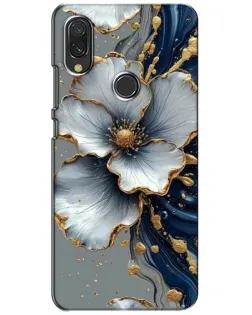 Чохол для Xiaomi Redmi 7 з картинкою «Біла квітка та золотий флюїд» Чохол для Xiaomi Redmi 7 з картинкою «Біла квітка та золотий флюїд»