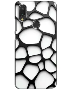 Чохол для Xiaomi Redmi 7 з картинкою «Біла об'ємна сітка»