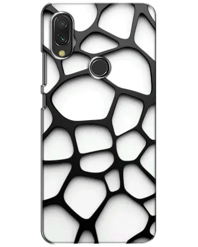 Чехол для Xiaomi Redmi 7 с картинкой «Белая объемная сетка»